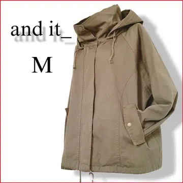 앤잇 스탠드 카라 돌먼 모즈 자켓 코트 M 마운틴 후드티