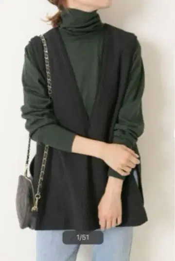 스픽 앤 스팬 18G 터틀넥 카키