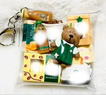 가챠 묶음 판매 카페 곰 데코 부품 커피 파우치