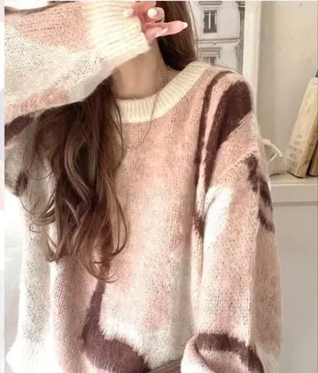 오버 사이즈 타이다이 니트