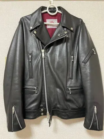 JAMES GROSE 뉴 마닐라 38 더블 라이더스 가죽 자켓