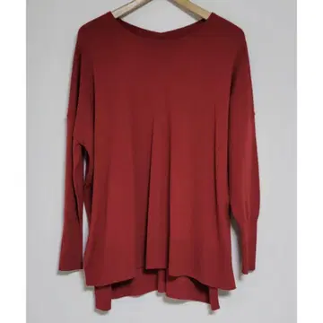 니트 튜닉 빨간색