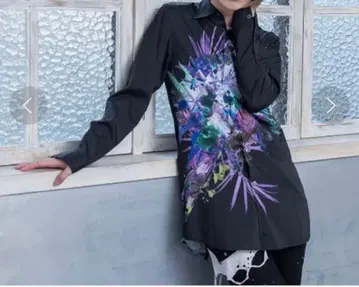 시버라이즈 멀티 컬러 플라워 프린트 셔츠 사이즈 46