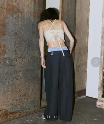 AIC. 더블 허리 슬랙스 팬츠