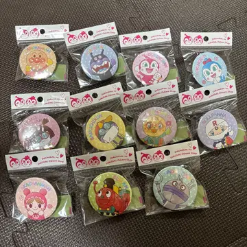 [11종 컴프] 호빵맨 뮤지엄 캔 클립 캔뱃지 코킨짱