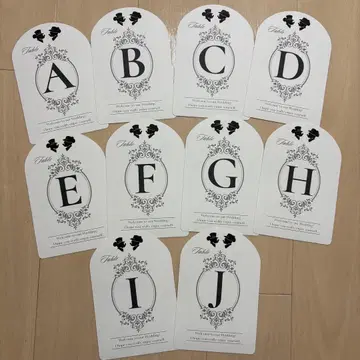 결혼식 테이블 넘버 하트형 스탠드 세트