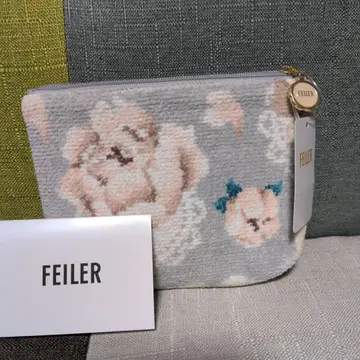 FEILER 꽃무늬 파우치 그레이
