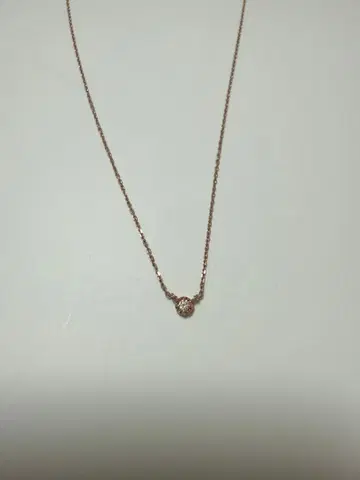 ete 에테 다이아몬드 목걸이 K10 핑크 골드 0.02ct