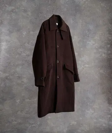 ADRER 다크 브라운 스텐카라 코트
