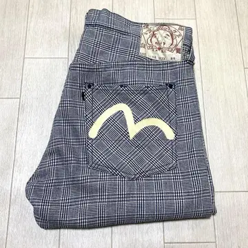 에비수 격자 무늬 데님