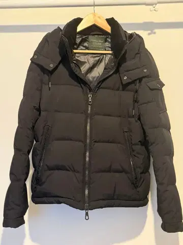 블랙 다운 자켓 후드 부착 나노 유니버스 니시카와 다운