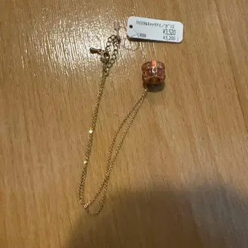 크리스탈 캐츠아이 목걸이 핑크 골드