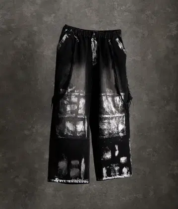 ADRER 패널 서스펜더 와이드 데님