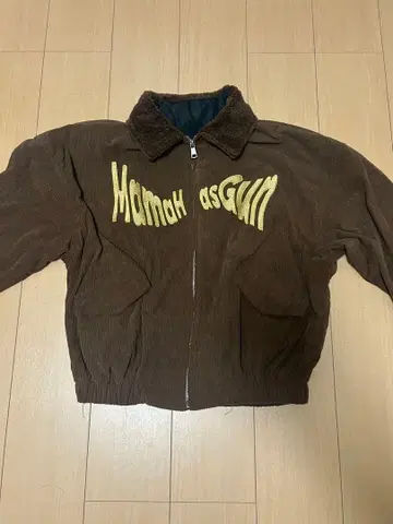 브라운 봄버 자켓 인조 모피 포함