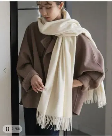 Noble 노블 오리지널 캐시미어 스톨 화이트