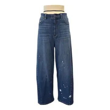 아얀 새상품 페인트 가공 배럴 레그 데님 팬츠(36)875215