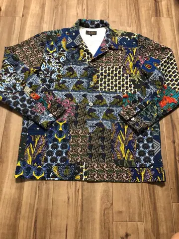 BEAMS 플러스 다채로운 패턴 긴팔 셔츠 XL