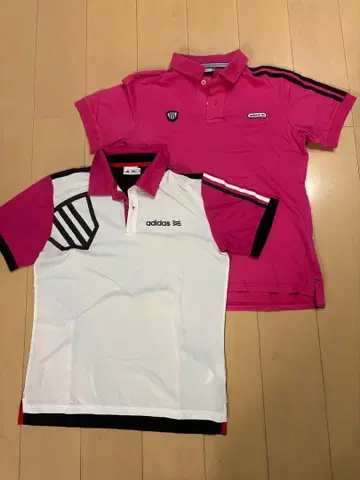 adidas 피케 셔츠 2장 세트 L과 M 사이즈