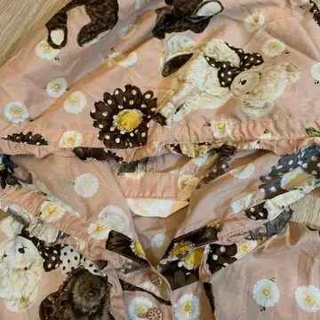 핑크하우스 후드 부착 블라우스