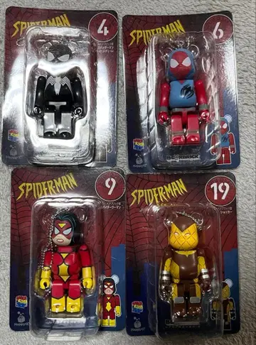 가격 인하! 선착순! 스파이더맨 베어브릭 4개 세트 해피 복권