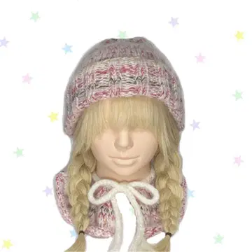 핸드메이드 니트 모자 & 탈부착 카라