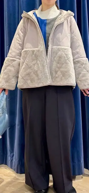 노리즈 미코밤 파네트레이션 퍼 퀼트 코트 38