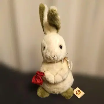 [레어] 산에이 산에이 무역 토끼 봉제 인형 쇼와 레트로 택 포함