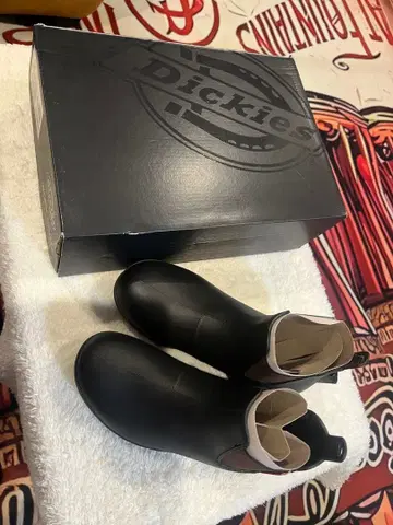미사용 새상품 Dickies 사이드 고어 레인부츠