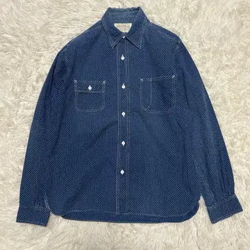 슈가케인 sugar cane 폴카 도트 셔츠 워크