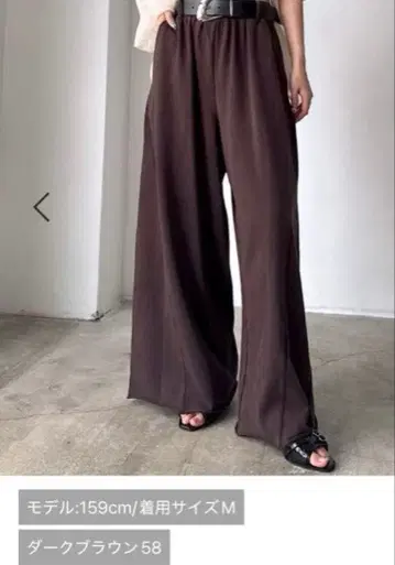 사이드 크루즈 팬츠 다크 브라운 와이드 팬츠 M 사이즈