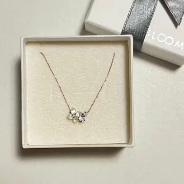 BLOOM 플라워 모티브 목걸이 k10 핑크 골드 블루 토파즈