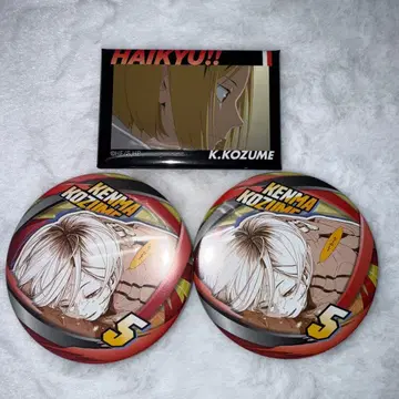 하이큐!! 팬파크 코즈메 켄마 컬렉션 캔뱃지 FUN!!