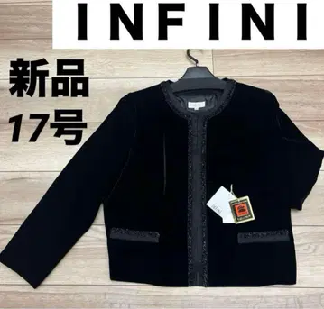 택 포함 새상품 iNFINE 앙피니 벨벳 노카라 자켓