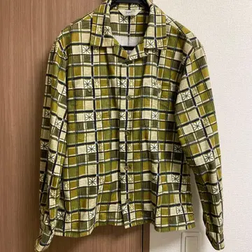 텐더로인 올리브 그린 체크 셔츠