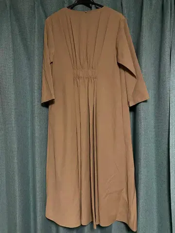 Mila Owen 모카 7부 소매 롱 원피스