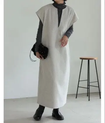 Re:EDIT 리디 기모 MIX 니트 오버롤 스커트 원피스