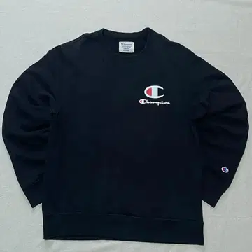 챔피온 맨투맨 트레이닝복 블랙 원포인트 로고