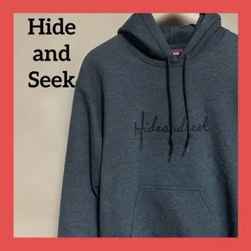 HideandSeek 후드티 S 일본제 속기모 그레이