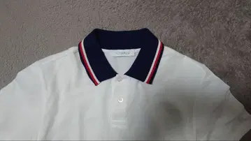 [ 정가 42,900엔 ] 크루치아니 피케 셔츠 화이트/네이비/레드