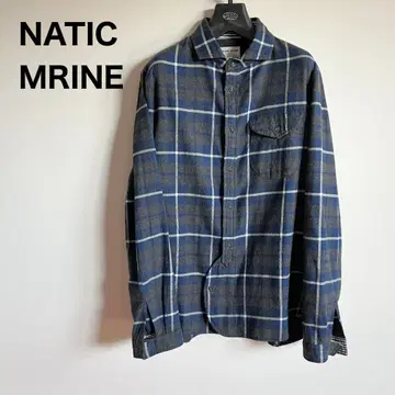 [ 새상품급 ] NATIC 코튼 플란넬 셔츠 네이비/다크 그레이