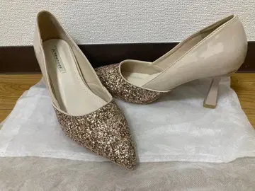 글리터 라메 펌프스 골드