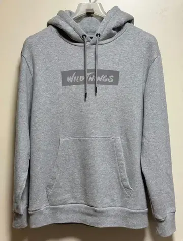 와일드 띵스 로고 후드티 빅사이즈 S 그레이