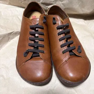 CAMPER 브라운 가죽 스니커즈 캠퍼