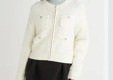 [ 택 포함 미사용 새상품 ] CELFORD 트위드 니트 블루종