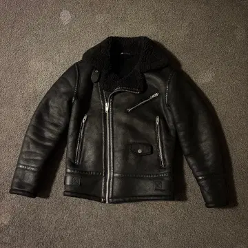 ZARA 블랙 인조 가죽 라이더 자켓