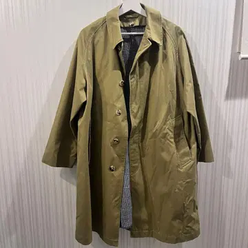 45rpm 롱 코트 체크 안감 베이지 계열 3 사이즈