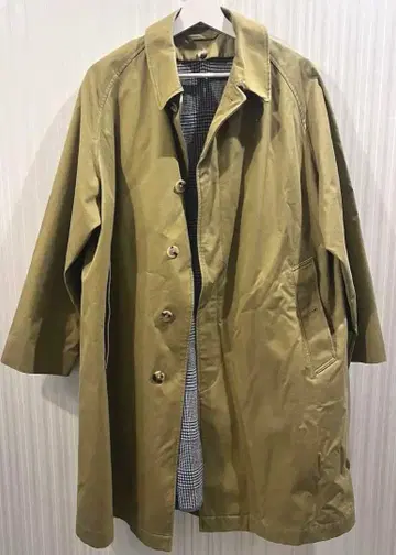 45rpm 롱 코트 체크 안감 베이지 계열 3 사이즈