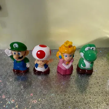 슈퍼 마리오 피규어 4개 세트 손가락 인형