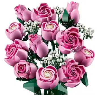 레고 호환 핑크 장미 부케 822 피스