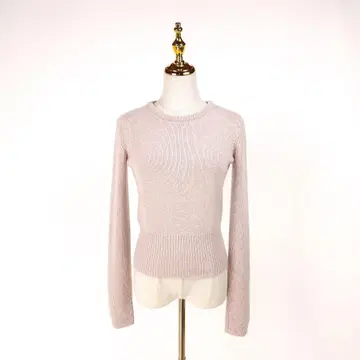 [ 새상품급 ] 폭시 캐시미어 100% 백 버튼 니트 핑크 38